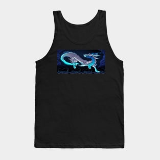 Elegant dragon dancing in the night Tank Top